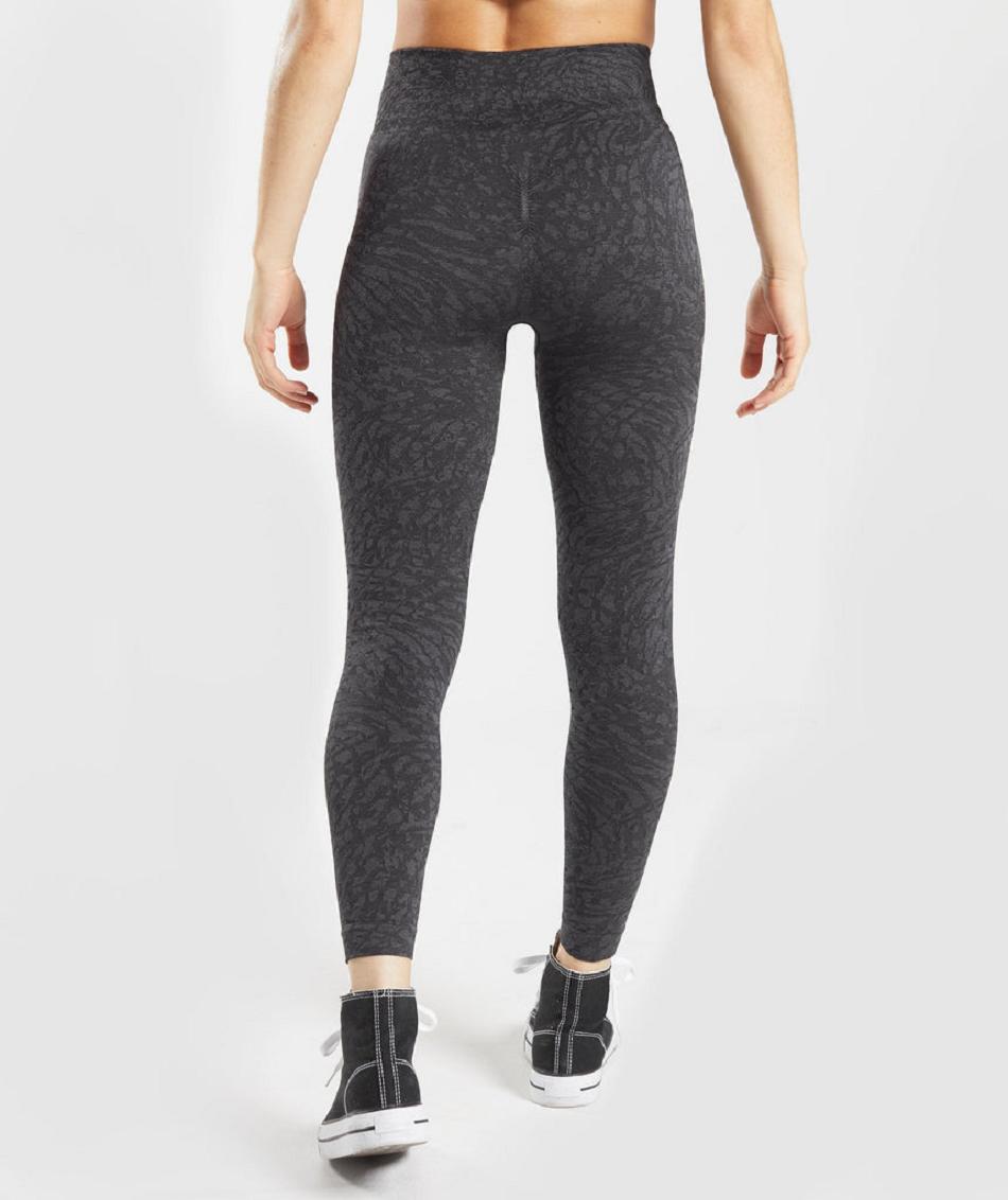 Gymshark Adapt Animal Seamless Ženske Tajice Crne | HR 4103HAP